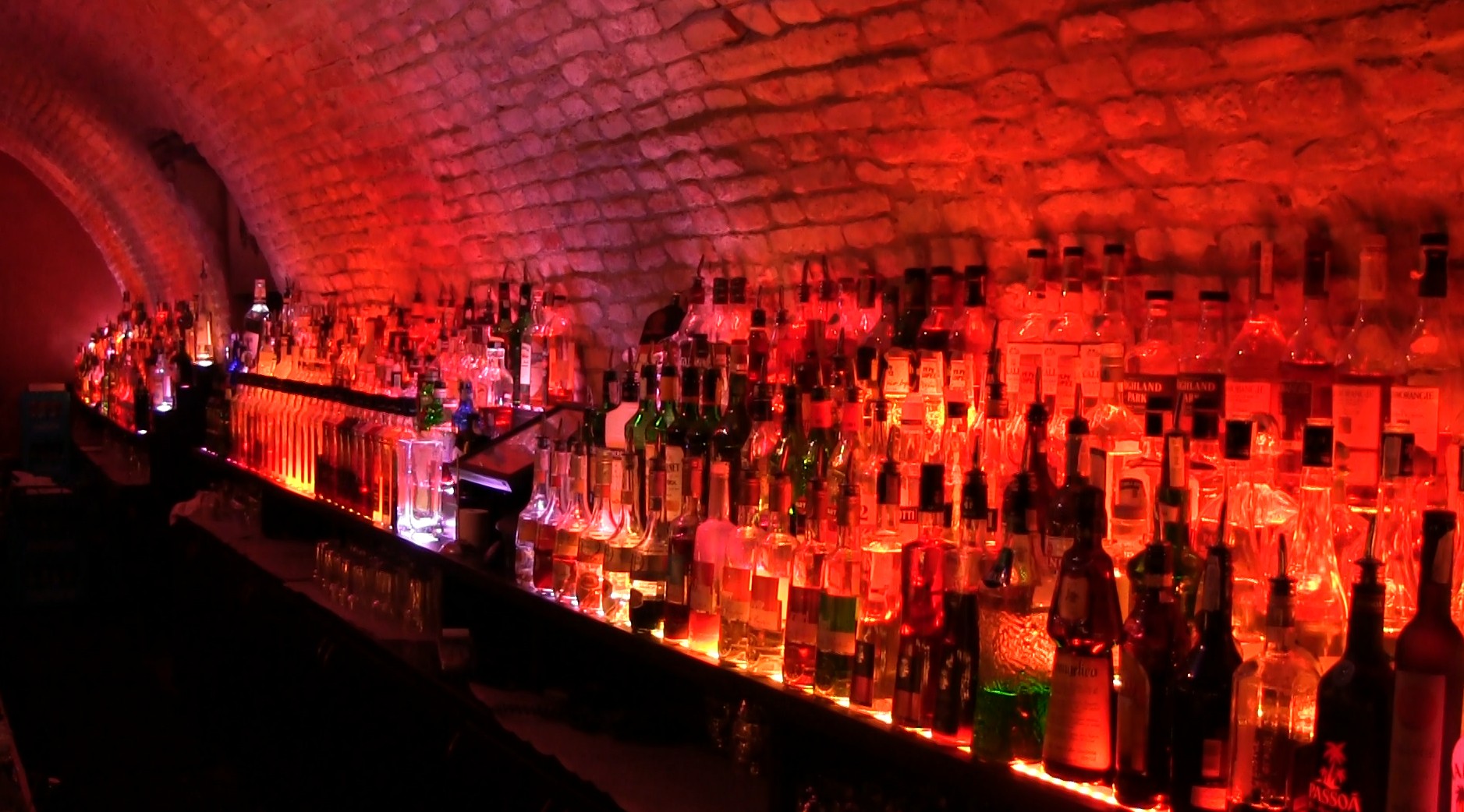Rio pixel LED strips used to light up bottles