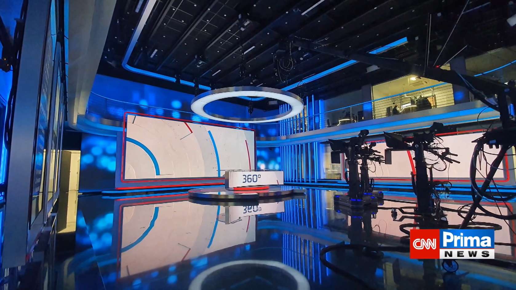 CNN Prima News – Two-Floor TV Studio with 1,400m of LED Strips and 120m² LED Wall