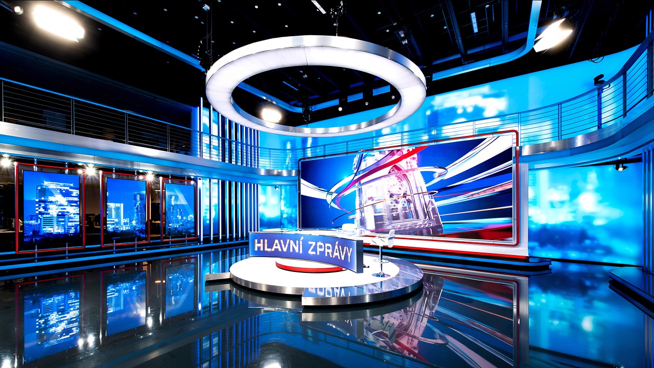 Prima CNN TV news studio