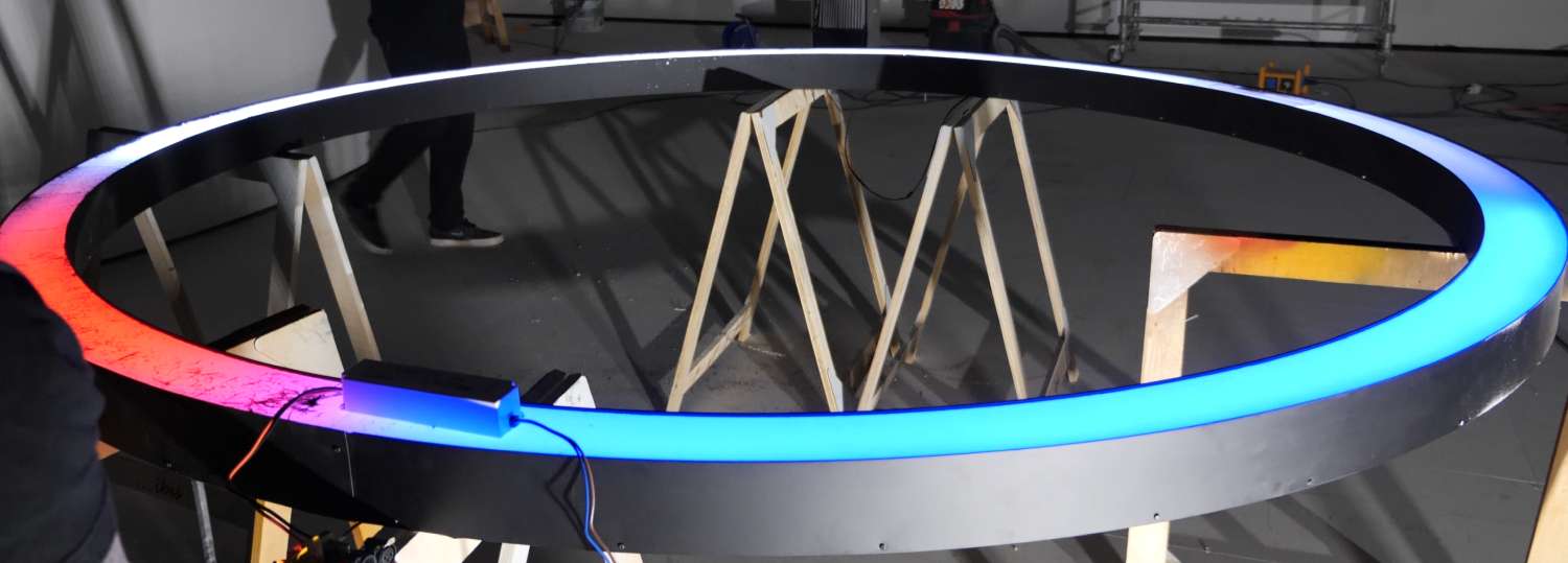 LED strip in one  Olympic ring.