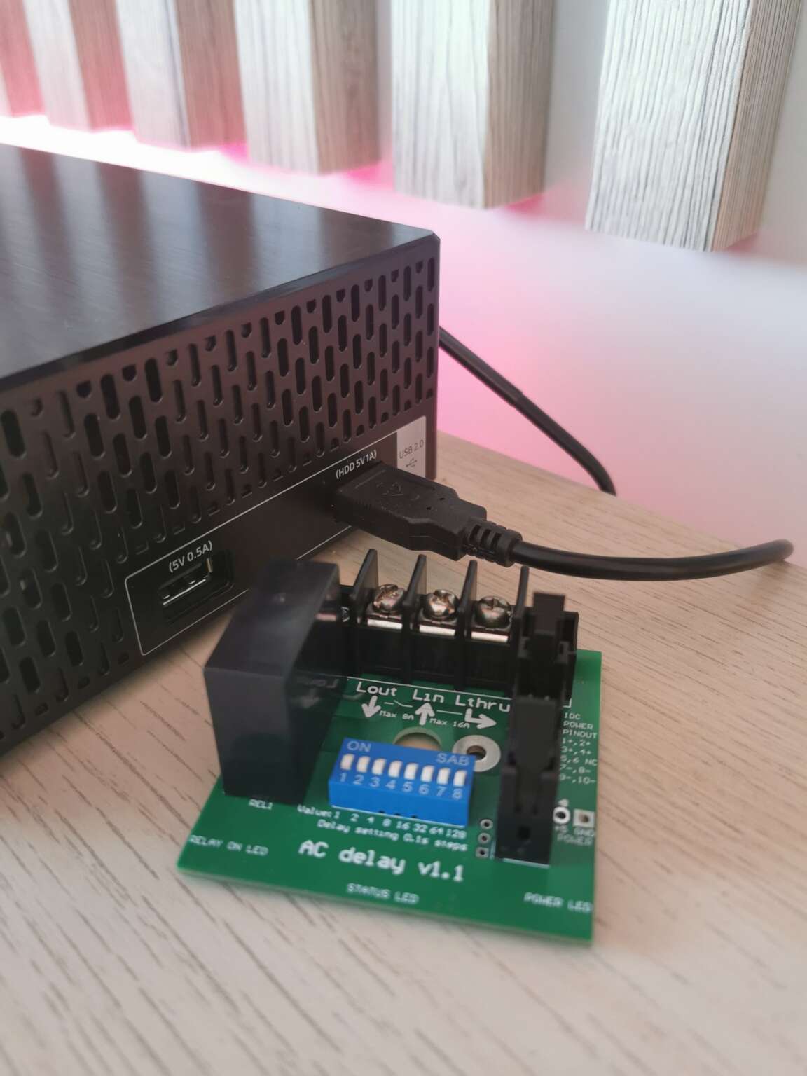 SPI Lamp connected to LED panel section