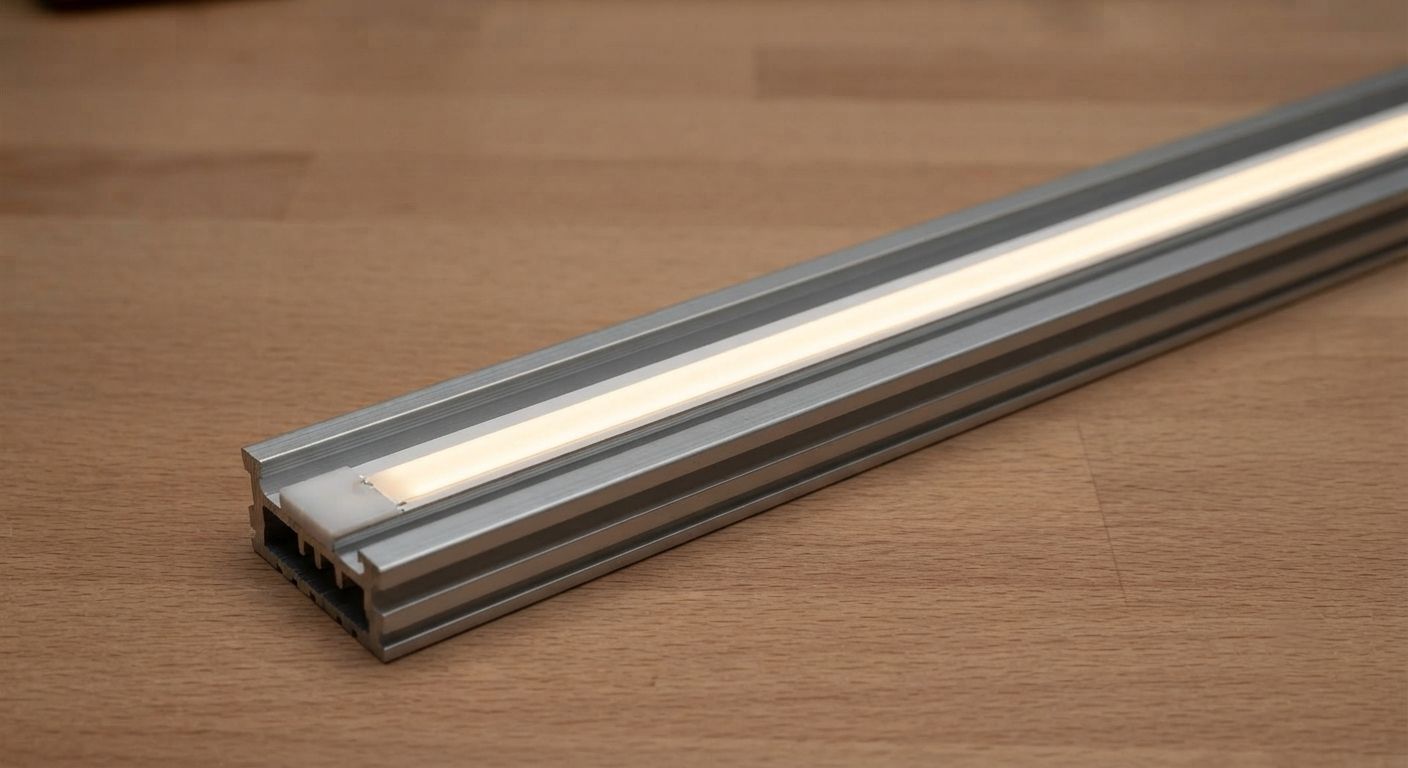 COB strip inside low-height aluminum profile