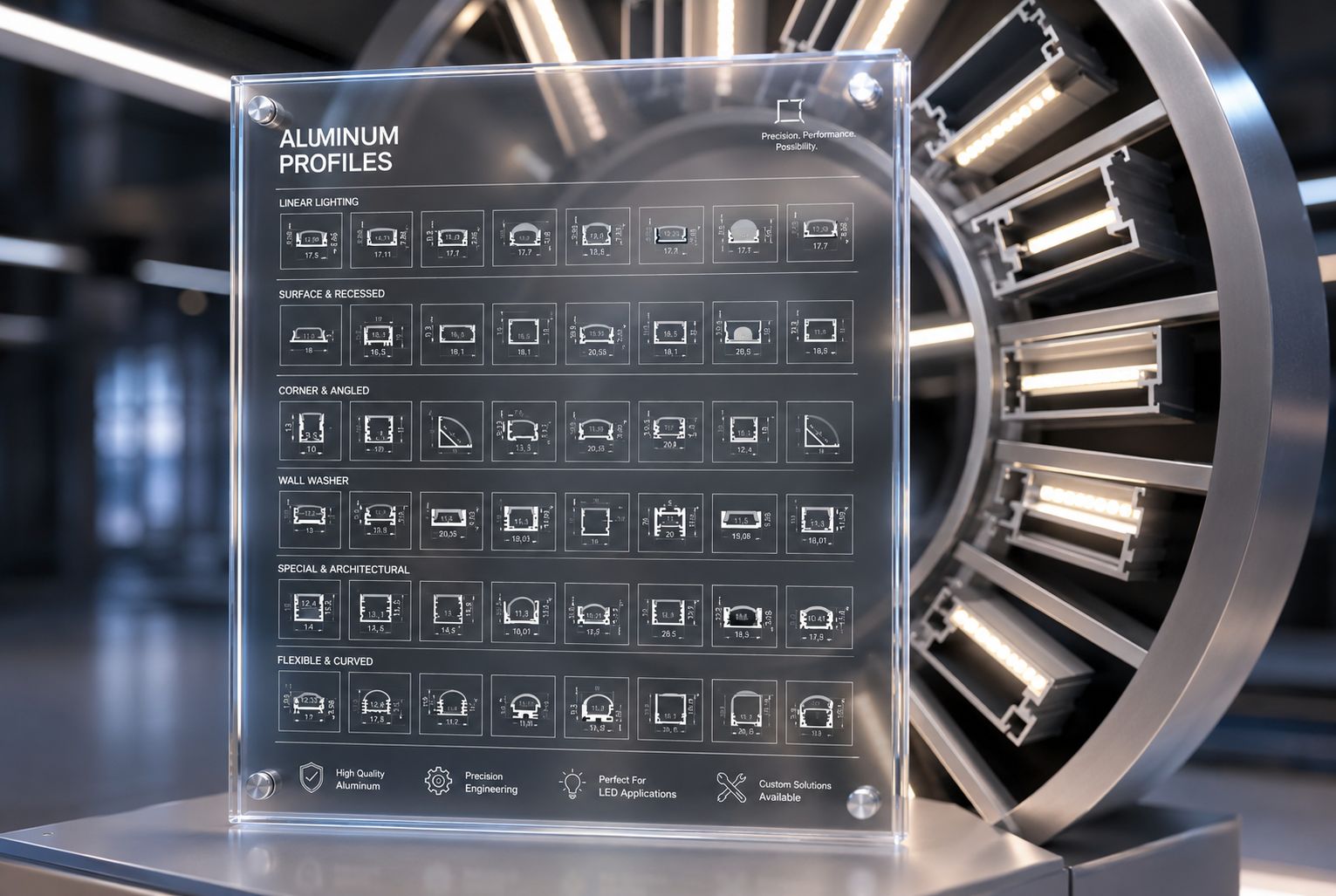 100 different types of aluminum profiles